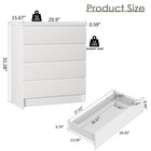 Nathaniel Home Storage Chest Dresser 4 Drawers Solid White Freestanding Durable