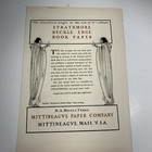 C 1910 Mittineague Massachusetts Paper Company Cover Artwork Poster Sign   