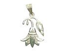 Vintage Egyptian 900 Silver Papyrus Flower Pendant