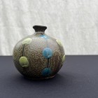 Bud Vase Mid Century Flower Bud Art Pottery Vessel  Blue Gree Retro Vintage Deco