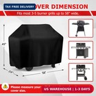 Bbq Gas Grill Cover Barbecue Waterproof Outdoor Heavy Duty Uv Protection 58 Inch