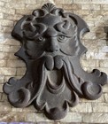 Horned Face Satyr   Devil Cast Iron Architectural Salvage Artwork Set Of Two