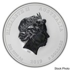 2019-p Australia  8 Lunar Series Year Of The Pig 5 Oz  999 Fine Silver Bu Coin