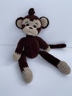 Crochet Monkey Handmade Children Toy Soft Snuggles Stuffed Brown Plushie