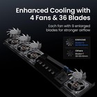 Ps5 Pro Cooling Fan With 4 Fans 36 Blades Usb 3 0 Quiet Cooler Accessory