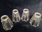 4 Clear Scalloped Thick Glass Lamp Ceiling Fan Light  Shades 2    Fitter 4 75 h