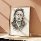 Aileen Wuornos Drawing Print Portrait Sketch 8  X 10  Serial Killer Print