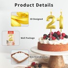 21th Birthday Candles Gold  13 Candles  Happy 13th Birthday Candles  Gold Bir   