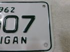 1962 Michigan Motorcycle License Plate