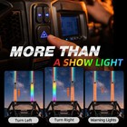 Pair Laser 2ft Fat Whip Lights Led Spiral Chasing Lighted For Can-am Maverick X3