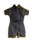 Vintage Imperial Women s Shorty Wetsuit Front Zip Black Yellow Neoprene S Surf