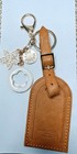 Authentic Louis Vuitton   Leather Luggage Tag With Unbranded Bag Charm