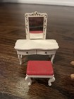 Lundby Vintage Wooden Dollhouse Furniture  Vanity  Stool  Table  Doghouse