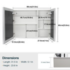 Dimmable Led Lighted Medicine Cabinet With Mirror Wall-mounted Bathroom Cabinet