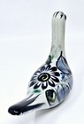 Mexican Folk Art Dove Bird Pottery Figurine Signed Beautiful Designs Home Decor