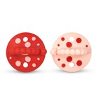 Razbaby Soft Silicone 3m  Teether With Massaging Bristles Blush red