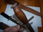  2  Vintage Handmade Double-edged Dagger Knife With Leather Cases
