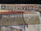 Vtg 36x24 5 Frequency Clear Rave Poster Techno Trance Paul Oakenfold 2001 Edm