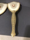 Vintage Matson Hand Mirror   Brush  Gold Plated Vanity Set With Cameos