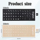 English Keyboard Stickers 4 Pcs Universal 1 1x1 3cm  Black clear