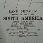 Antique 1944 Map Of South America 14   x11   