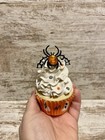 Halloween Fake Bake Whipped Cream Cupcake Dessert Tiered Tray Decor Cute Spider