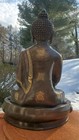 Oxidized Buddha Statue   Handcrafted Copper Meditation Sculpture 16 Inch