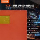 Welding Screen 6x8 Feet Flame Resistant Curtain W  4 Wheels Transparent Window