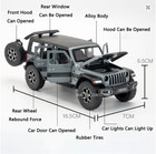 1 32 Alloy Wrangler 4x4toys Cars Models Doors Opened Suv With Light Sound   