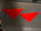 2 Different Us Army Red Reflective Mine   Uxo Unexploded Ordnance Warning Signs