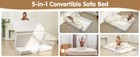 Convertible Sofa Bed Queen 5-in-1 Tri-fold Bonel Couch With Removable