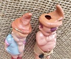 2 Vintage Celluloid Noughties 3  Dolls Boy   Girl Made In Japan