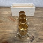 Vintage Sam Fink Filigree Lipstick Holder For 4 Tubes Brass