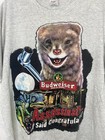 Vintage Men s Budweiser Beer Shirt Size Large Green Chameleon Weasel Bud New