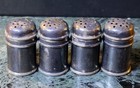 Set Of 4 Antique Vintage Gorham Sterling Silver Miniature Salt Pepper Shakers