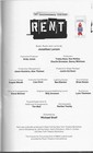Rent 30th Anniversary Playbill Idina Menzel Anthony Rapp Adam Pascal Aaron Tveit