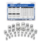 64 Piece Jic 37   Flare Cap And Plug Kit Hose Tube  pipe Fitting Set Hydraulic