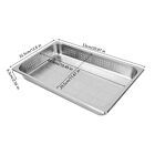 Full Size Perforated Stainless Steel Steam Table Food Pan Deep Hotel Steam Pan