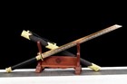 45  gold Dragon Broadsword 1095steel Sharp Chinese Tang Dynasty Dao Kungfu Sword