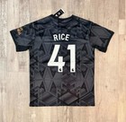 Men s Large 2022 23 Arsenal Fc Black Football Kit Soccer Jersey Declan Rice
