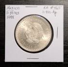 Mexico  5 Pesos 90  Silver  0 868 Troy Oz  1948 Mo  Km  465  Au unc Beauty