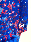 Gk Elite Cm Gymnastics Leotard Child Medium M Patriotic Blue Red White Stars