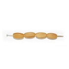 Matte Beige Square Oval Czech Pressed Glass Beads 9mm   Pack Of 40 