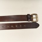 Brown Leather Belt Womens Sz S Brass Buckle Fits Fits Sz 29   1 5  Wide