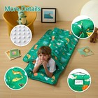 Toddler Nap Mat  Rollup Design Kid Sleeping Mat With Removable Pillow   Minky   