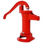 Operated 25 Ft  Antique Pitcher Hand Water Pump  Red Cast Iron Well Pump