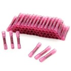 100pcs Awg 16-22 Gauge Heat Shrink Butt Wire Connectors Crimp Terminals Red