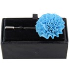 New In Box Men s Suit Brooch Chest Light Blue Flower Lapel Pin Formal Wedding 
