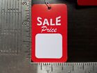 100 Strung Red White Sale Price Tags Merchandise Garment Hang Coupon Large