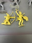 Vintage 1950 60s Marx Mpc Bandits cowboy indians  Fort Apache  Lot Of 6